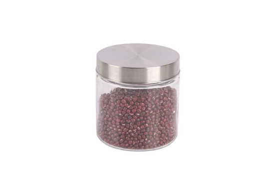 Clear Glass Jar with Metal Lid, 800ml