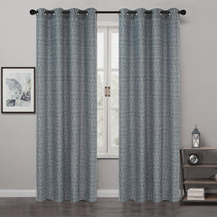 Abruzzo Chieti Stripe Ribbed Jacquard 54" X 84" Curtain