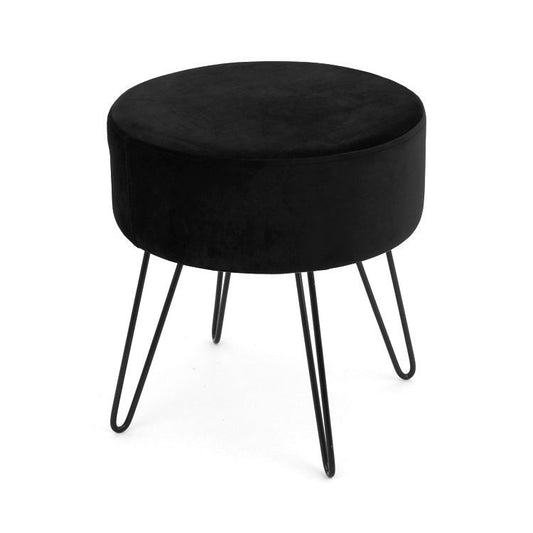 Cushioned Stool-Black 14.5" X 16"