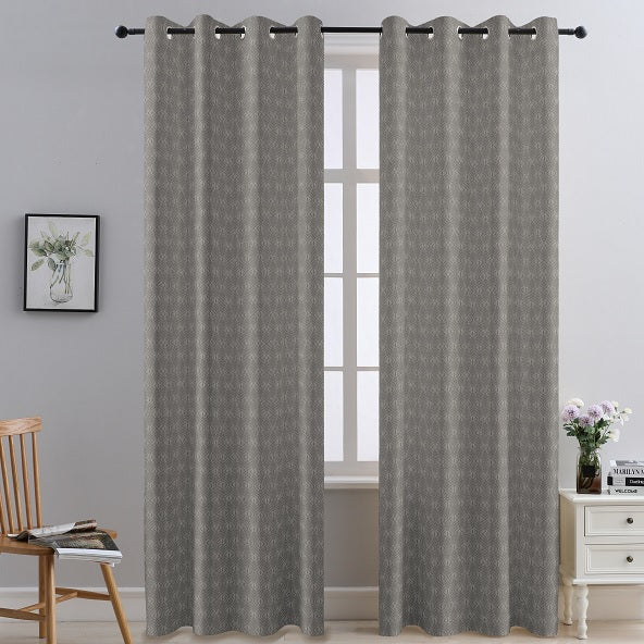 Cosmo Ripples - 84" Two Tone Jacquard Curtain with Rings /  Rideau jacquard bicolore avec anneaux 84"