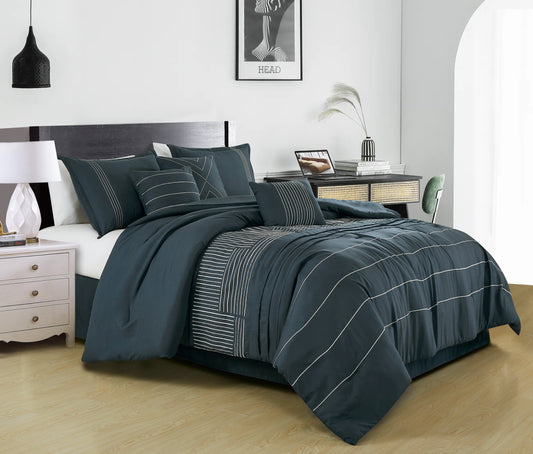 7 Pieces Comforter Set - LONDON