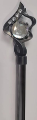 Drapery Set/Curtain Rods - Matt Black