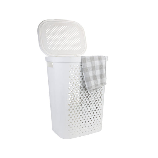 Laundry Basket Oval -58L (White or Grey)