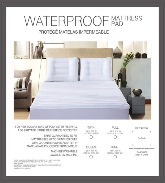 Quilted Waterproof Mattress Pad