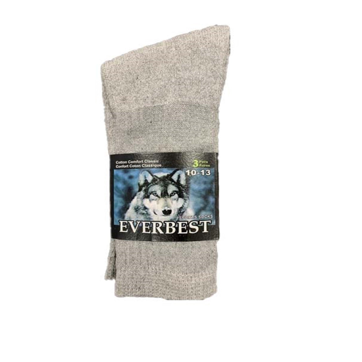 Sports Socks - Everbest TM/MC - Grey - 9-11