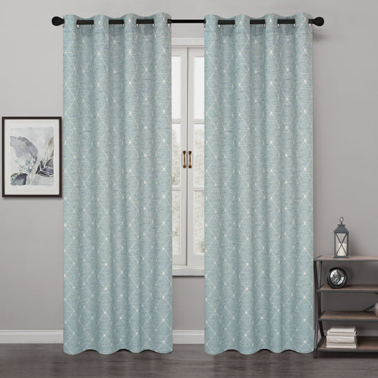 Valle Apulia Diamond Jacquard 54" X 84" Curtain