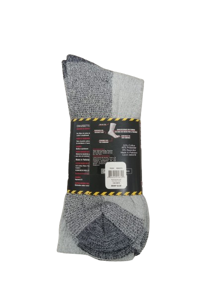 Works Socks Grey with Black Bottom 10-13