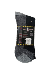 Chaussettes de travail noires avec fond gris 10-13