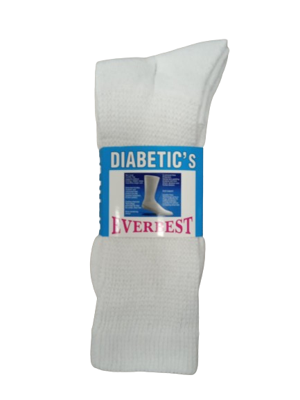 Diabetic Socks - Everbest TM/MC - White - 10-13