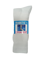 Diabetic Socks - Everbest TM/MC - White - 10-13