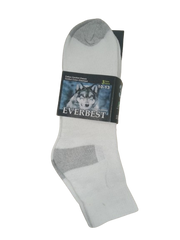 Ankle Socks - White with Grey Bottom -9-11 - 10-13