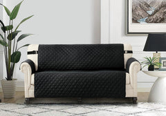 Quilted Sofa Cover - Black