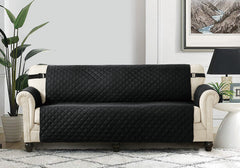 Quilted Sofa Cover - Black