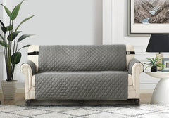 Quilted Sofa Cover - Grey